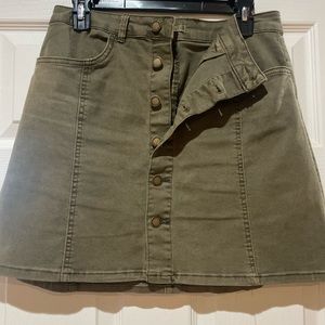 Copper Key Army Green Skirt